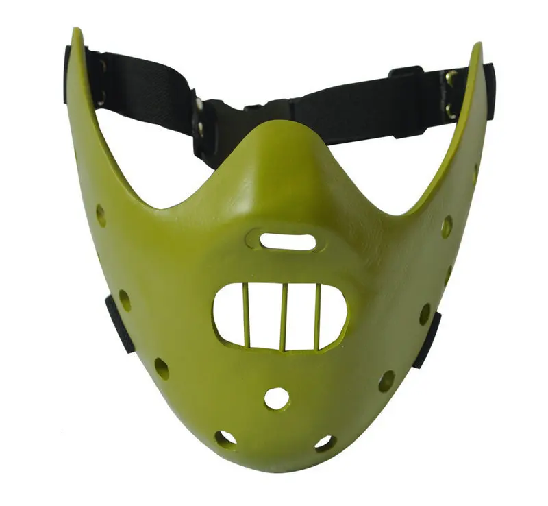 

Horror Adult Full Face Mask Hannibal Lecter Resin Masks The Silence OF The Lambs Halloween Scary Masquerade Cosplay Party Props