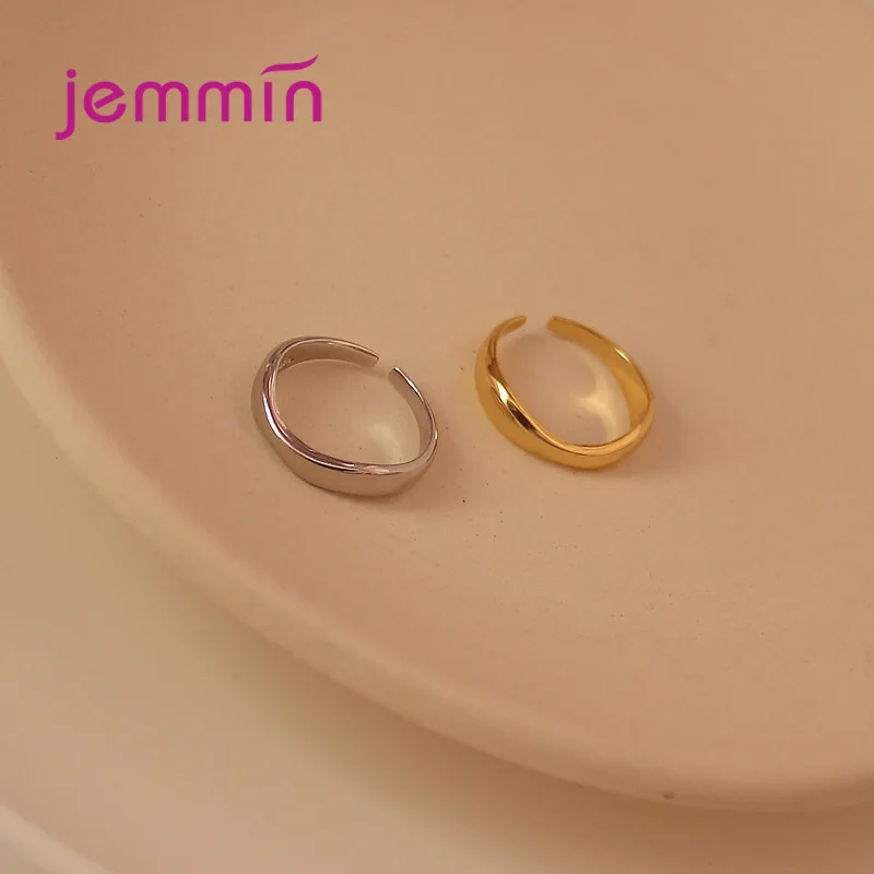 

Hot Fashion 100% Real Stamped S925 Sterling Silver Rings for Women Adjustable Opening Rings Finger Wedding Jewelry Resizable