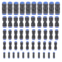 50pcslot pneumatic fittings connector pu py pe pl trachea connector set plastic air water hose tube gas 4mm to12mm