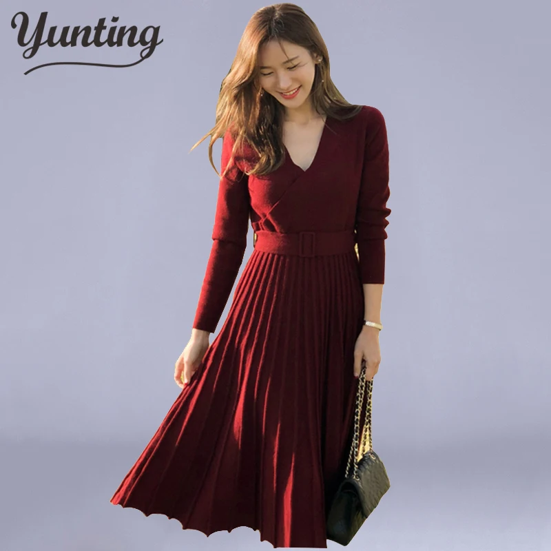 Женское офисное платье весеннее и осеннее сексуальное с длинным рукавом