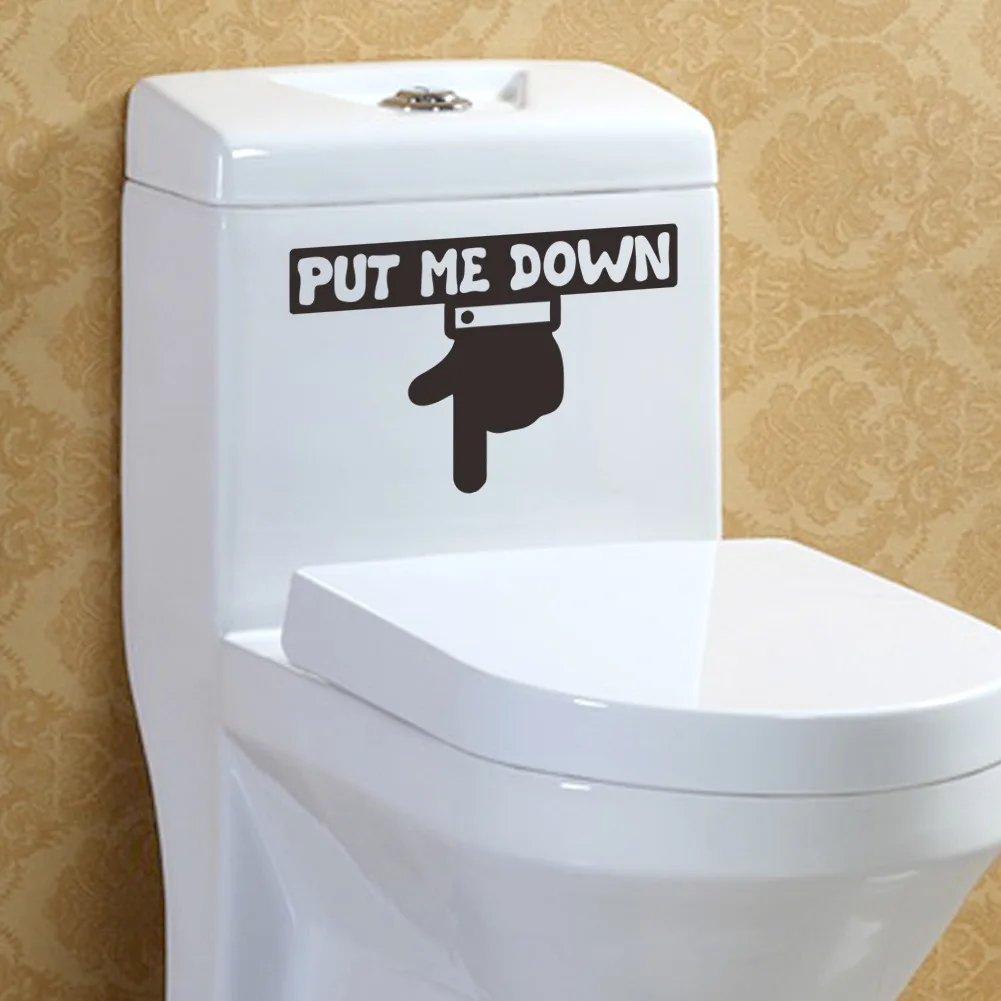 Забавные настенные наклейки для туалета и ванной со смайликом съемные