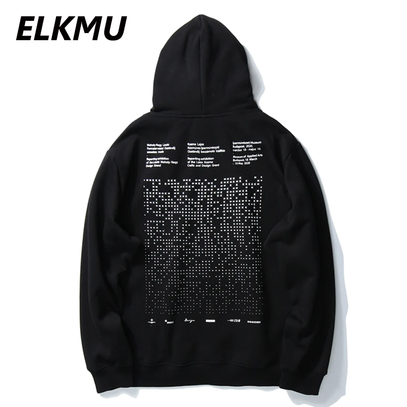Толстовки с капюшоном ELKMU толстовки смешные буквы хлопковый пуловер 2020 Харадзюку