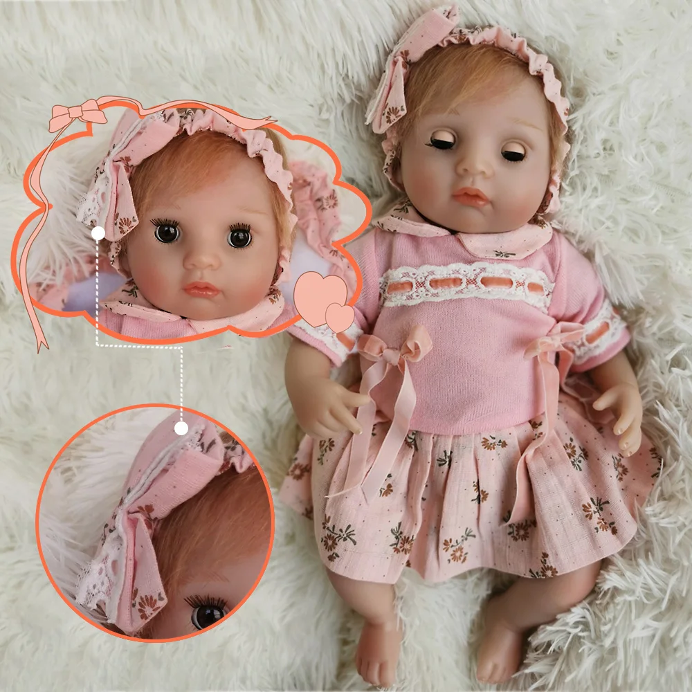 

special Winking doll Bebe Reborn Dolls 41cm Reborn Baby Doll soft Silicone Newborn Doll bonecas in real baby Clothes for girls