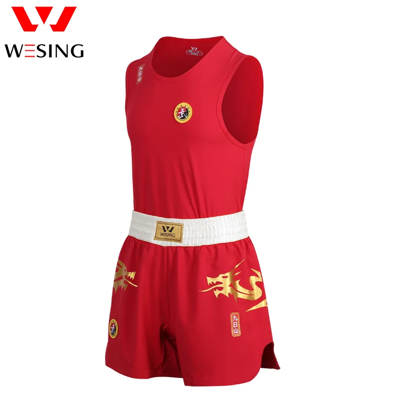 Wesing мужские комплекты униформы Wushu Sanda с рисунком дракона боксерские костюмы из мягкого материала Одежда дышащая большой размер 5XL