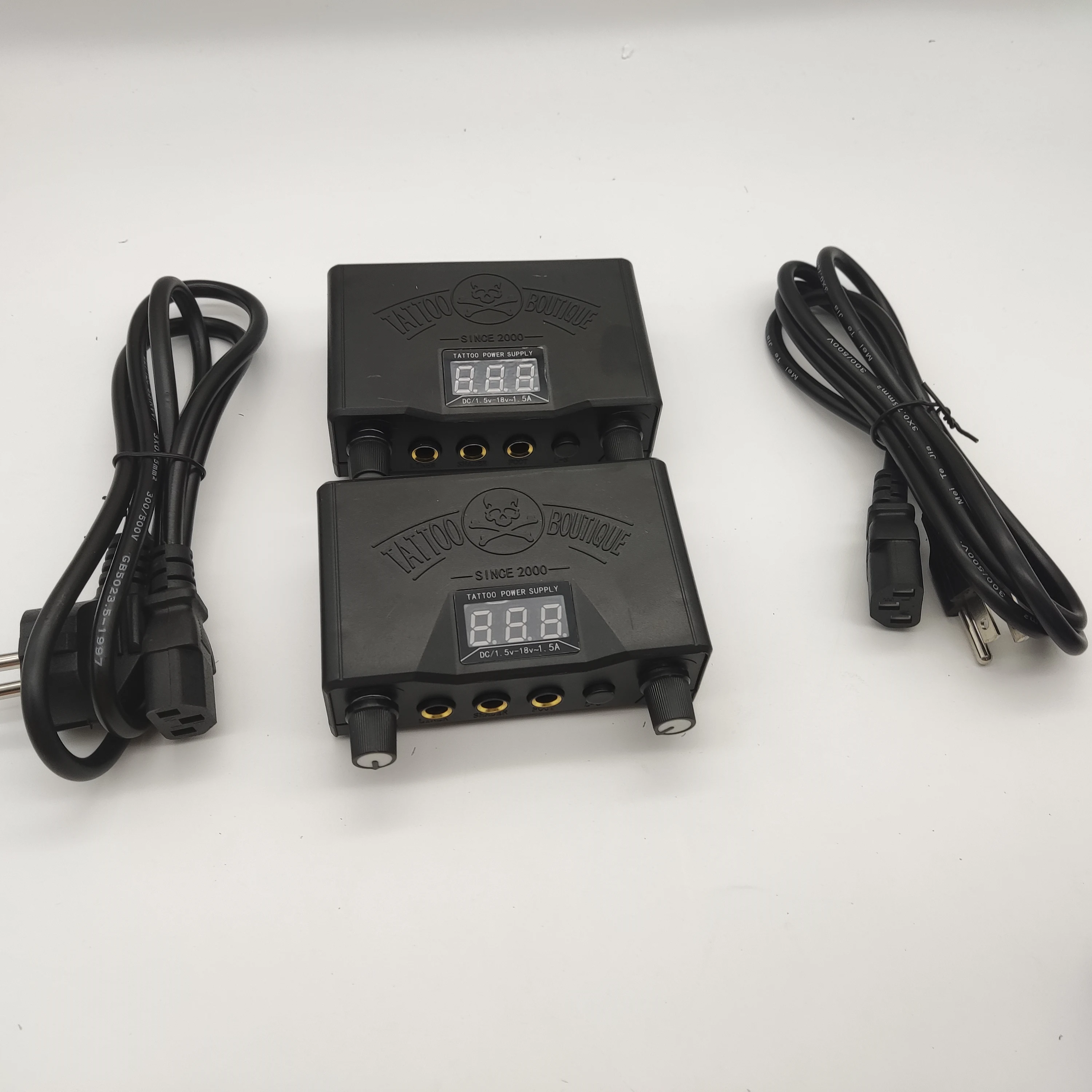 Блок питания для тату аппарата 1 шт. черный двойной светодиодный 3 цифровых