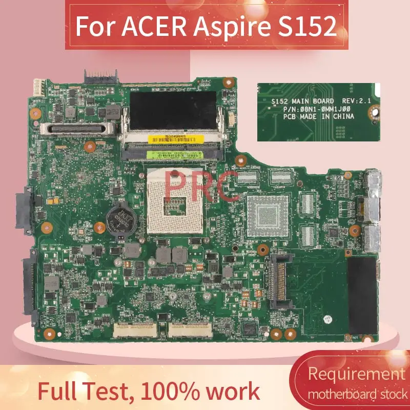 Материнская плата для ноутбука ACER Aspire S152 материнская P/N:08N1 0MM1J00 REV.2.1 HM65 DDR3|Материнские платы ноутбуков| |