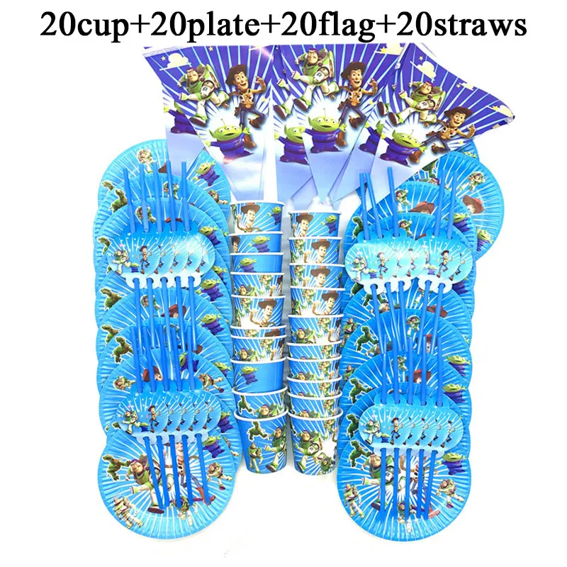 80 шт. одноразовая посуда в стиле Истории игрушек|Одноразовая для вечеринок| |