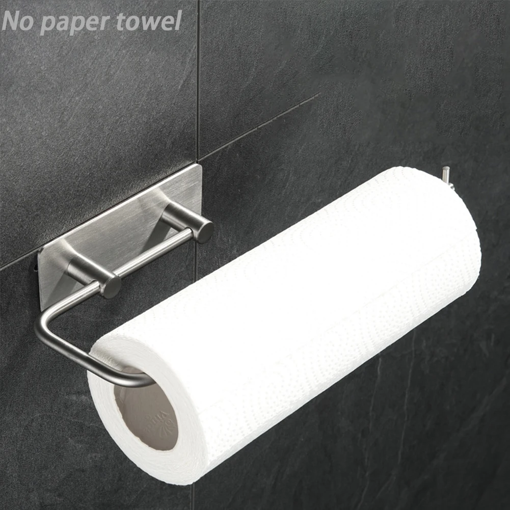 

Paper Towel Toilet Rack Storage Stainless Steel Punch Free Holder Tissue Adhesive Durable
