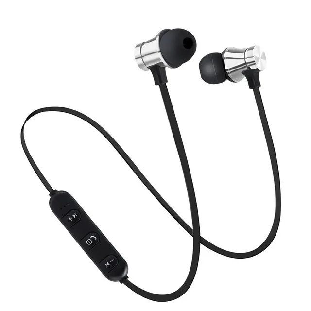 TWS магнитные беспроводные наушники, Bluetooth наушники, водонепроницаемые спортивные наушники, игровая гарнитура, наушники для Xiaomi iPhone - Цвет: Silver