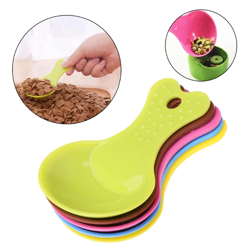 

652F Pet Feeding Shovel Spoon Dispenser Dogs Cats Puppy Litter Feeder Scoop Supplies
