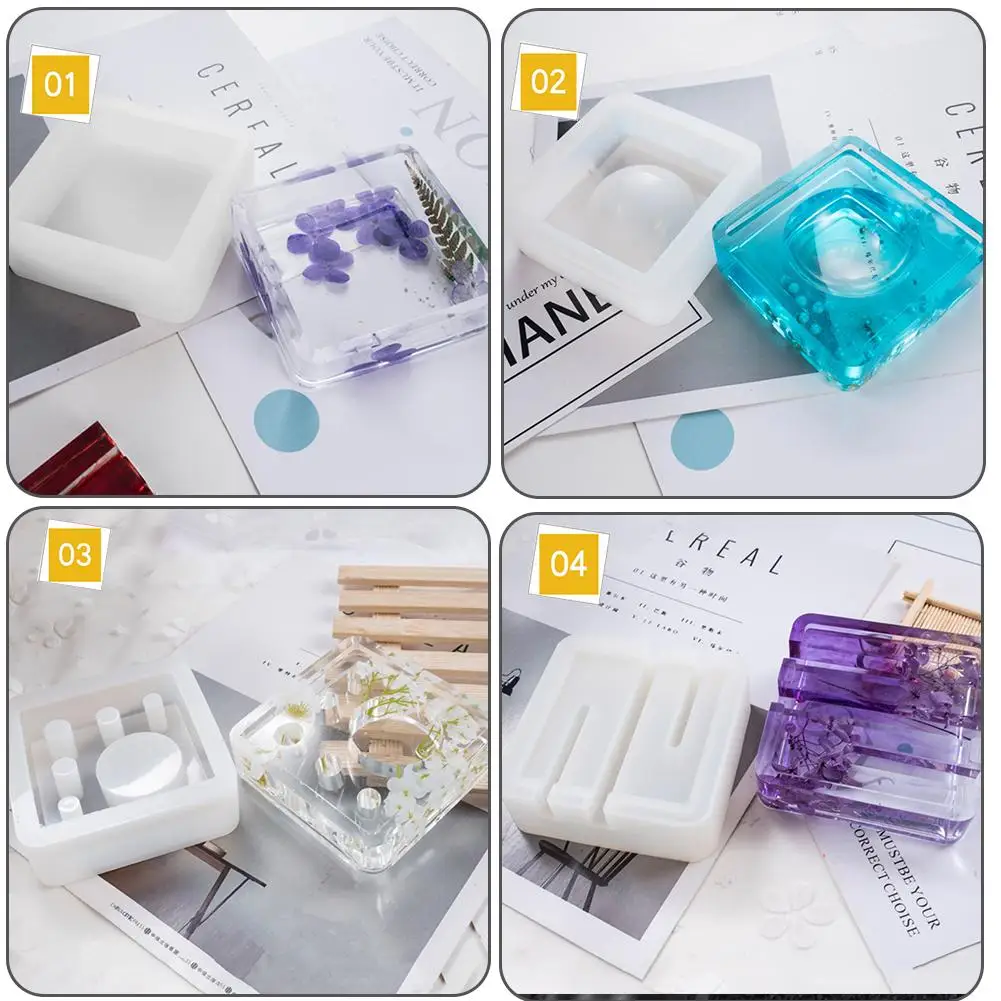 Силиконовая форма для уф смолы держатель карт подставка ручек пепельница