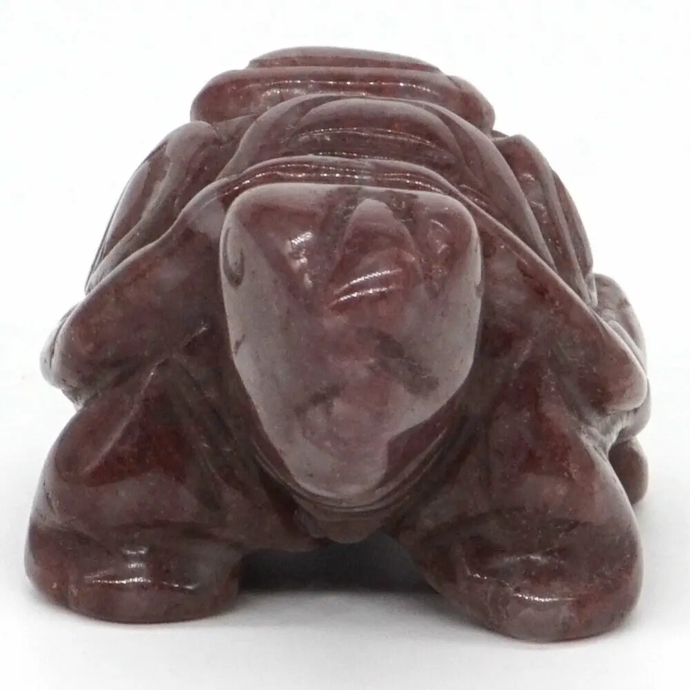 2 &quotскульптура в виде черепахи натуральный кварц клубничного цвета с украшением