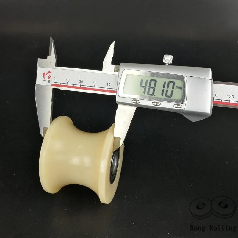 Скользящий рифленый нейлоновый ролик диаметром 60 мм толщиной 48 U образный паз 50