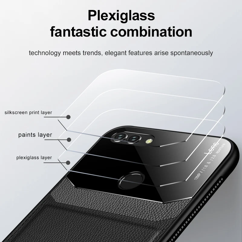 Чехол для Huawei Y7 Prime Y9 2018 2019 роскошный кожаный + жесткий матовый защитный чехол из