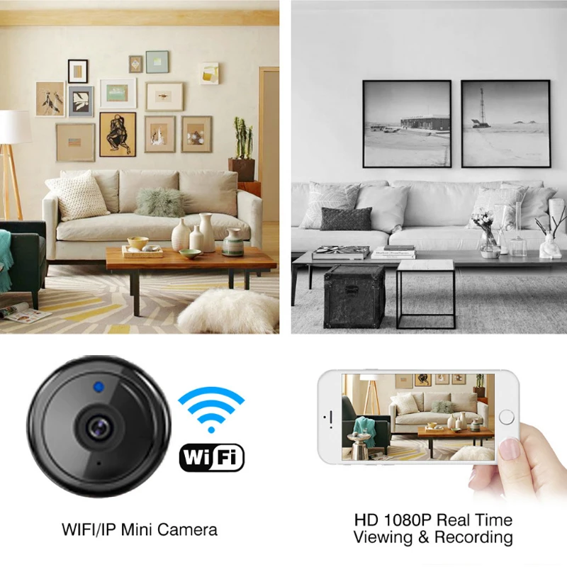 Камера видеонаблюдения с микрофоном Wi-Fi 4K HD 1080p | Безопасность и защита