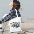 Винтажная Сумка-тоут для камеры, тканевые сумки для фотографа, графические ретро милые сумки, сумки на плечо, большие вместительные сумки