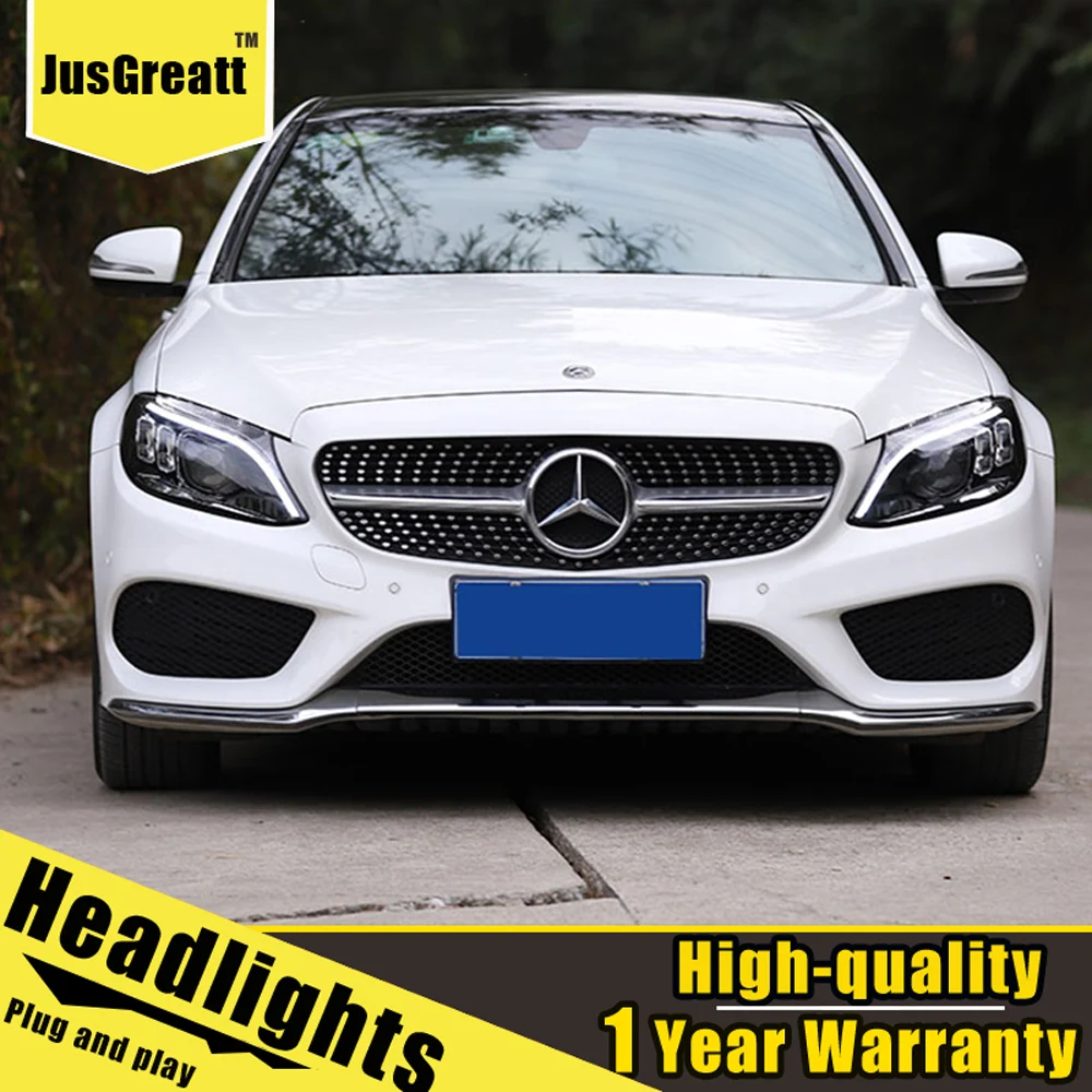 Пара для Benz w205 головной светильник s 2015-2018 светодиодный фар Все источник