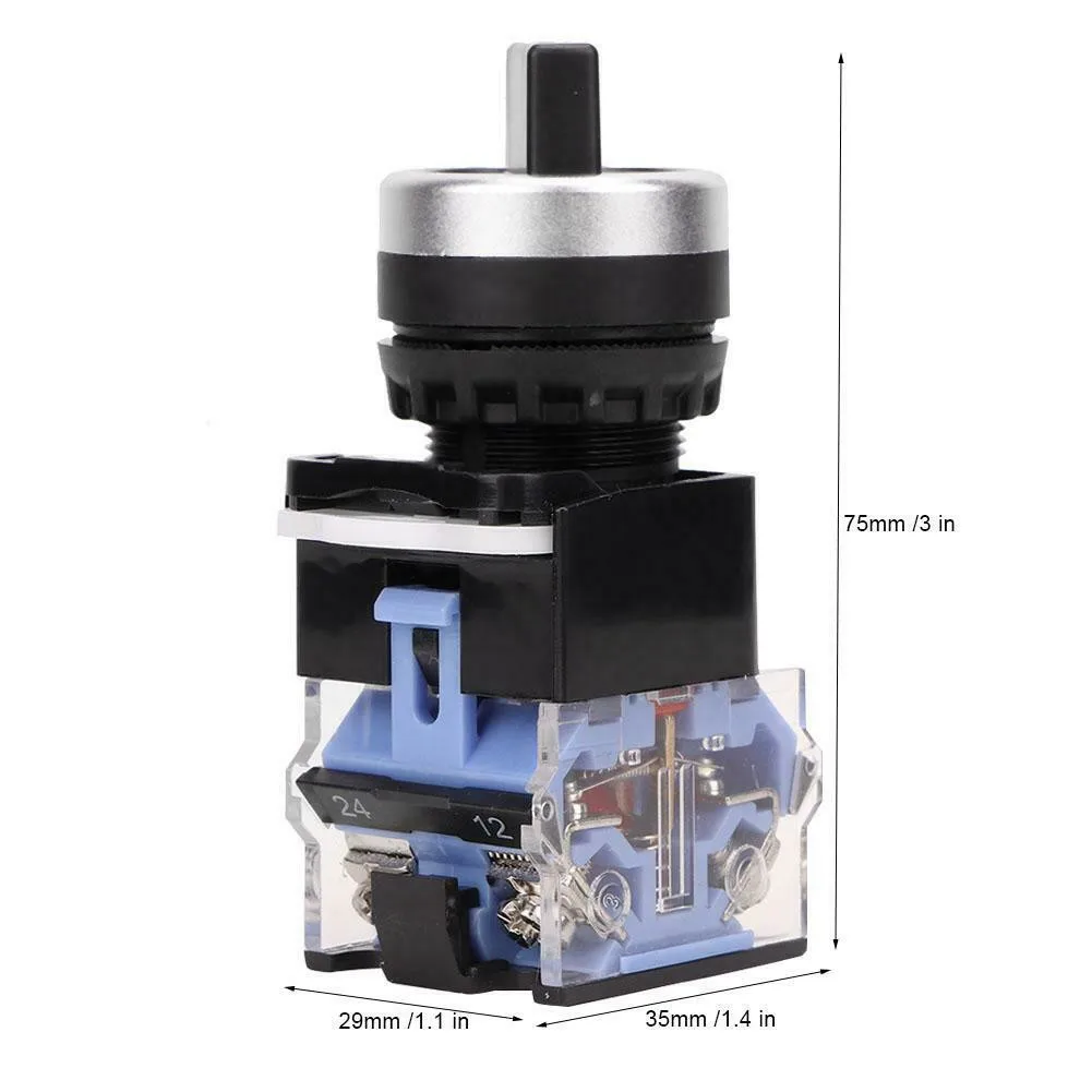 

Selector 5 * Self-locking Knob Switch Lock Rotary 2 Positions 22mm 380V
