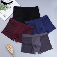 4pcslot mens panties underwear boxers male shorts underpants slip man sexy pouch classic trunks summer 4xl 5xl 6xl 7xl 8xl