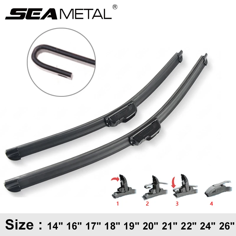 Универсальная u-образная мягкая резиновая полоса Автомобильная щетка