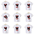 Футболка для мальчиков и девочек с принтом Минни Микки Маус и надписью 0-9