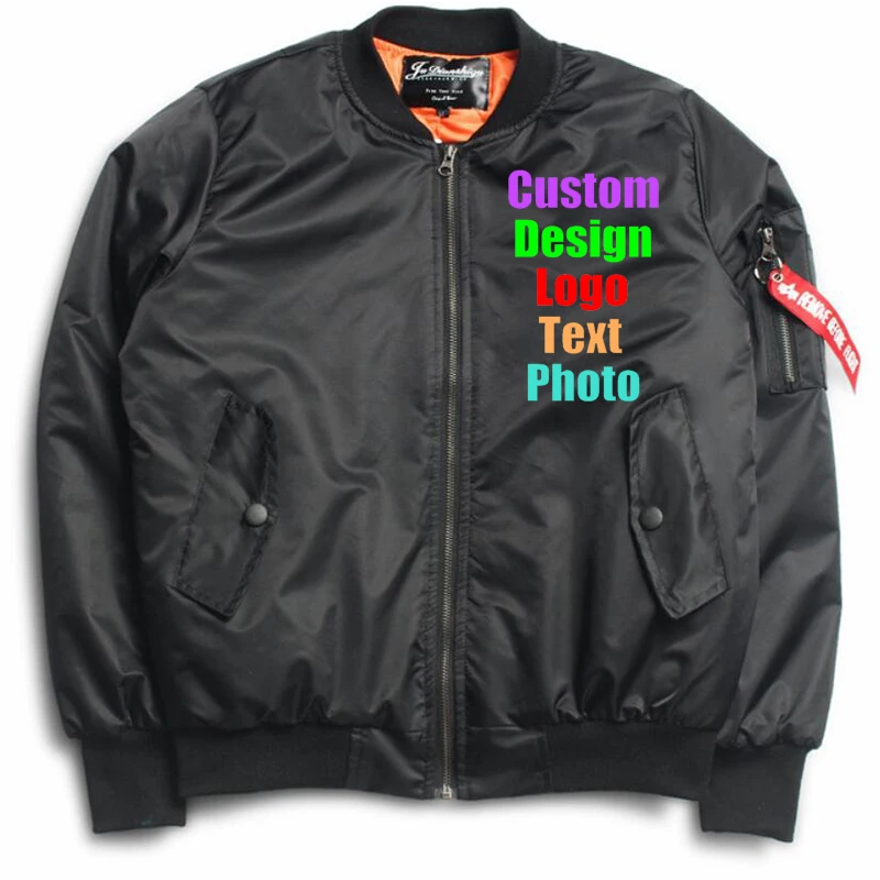 Из серии &quotсделай сам&quot изображение логотипа текст ВВС США пилот Мужская куртка