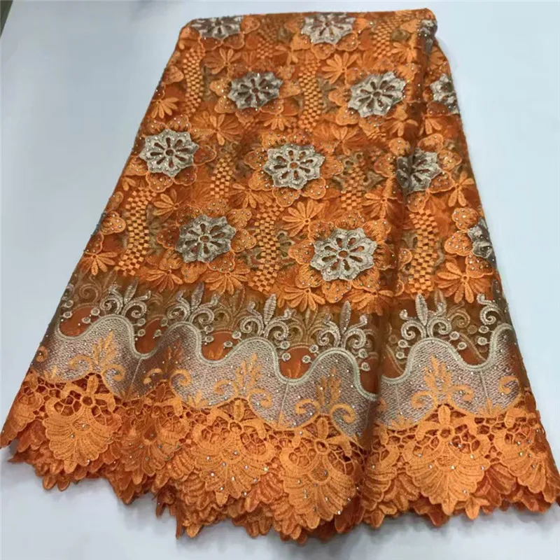 

African Lace Fabric 2020 High quality Stones with Embroidery Nigerian Lace Fabric For Women Dress French Mesh Lace Fabric d15-98