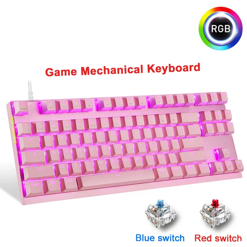 Новые оригинальные Motospeed RGB игровая механическая клавиатура 87 клавиш