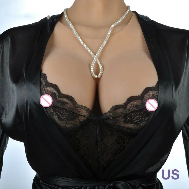 New Full Silicone Breast Forms Crossdresser G Cup Realistic Drag Queen Soft Boobs Sexy Bra Seamless Lingerie Sheer Lingere Sexy