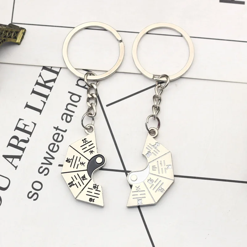 Брелок фэн-шуй Инь-Ян брелки из нержавеющей стали с подвеской-Сплетницей