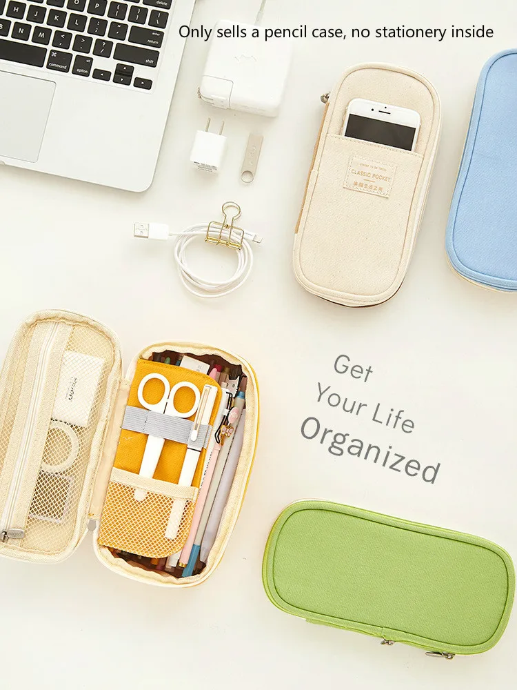 Простой искусственный чехол для карандаша/чехол карандаша большой емкости