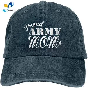Proud Army Mom Mom Hat Baseball Cap Washed Denim Cotton Adjustable Hat Dad Hat Great Gift for Mother's Day