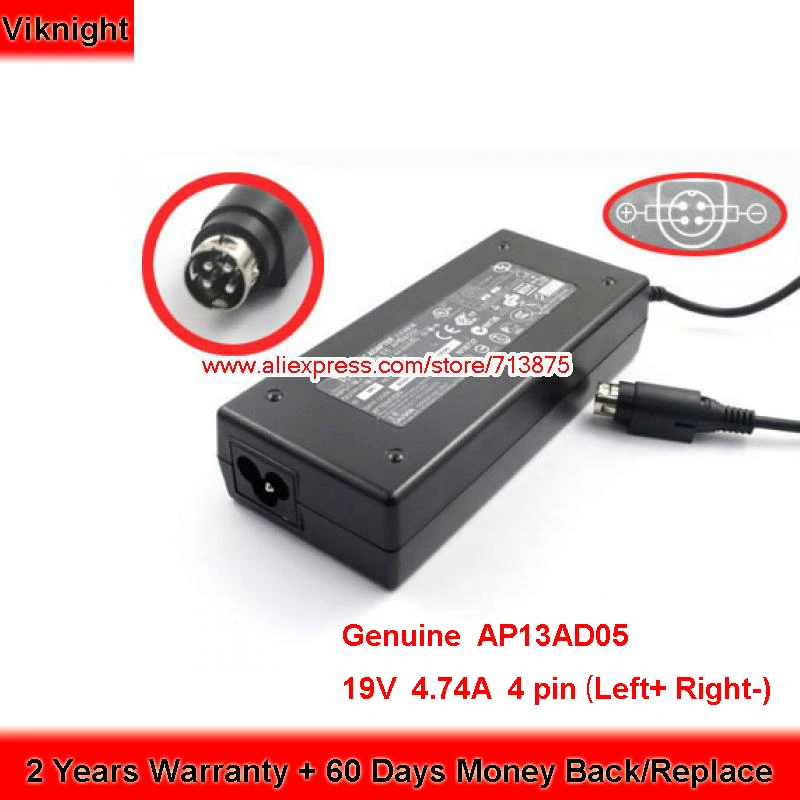 Подлинная AP13D05 AP13AD05 19V 4.74A адаптер переменного тока для ACBel 630 интегрированный