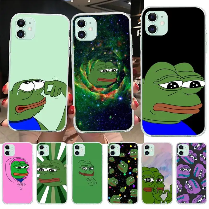 

Funny The Frog Pepe Phone Case for iphone 12 13 Mini SE 2020 5 5S 6 6S Plus 7 8 Plus X XR XS 11 Pro Max Fundas Coque cover