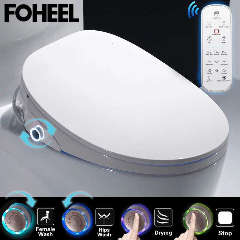Умная крышка для унитаза FOHEEL wc Auto SPA умная ручка HD светодиодный дисплей чехол