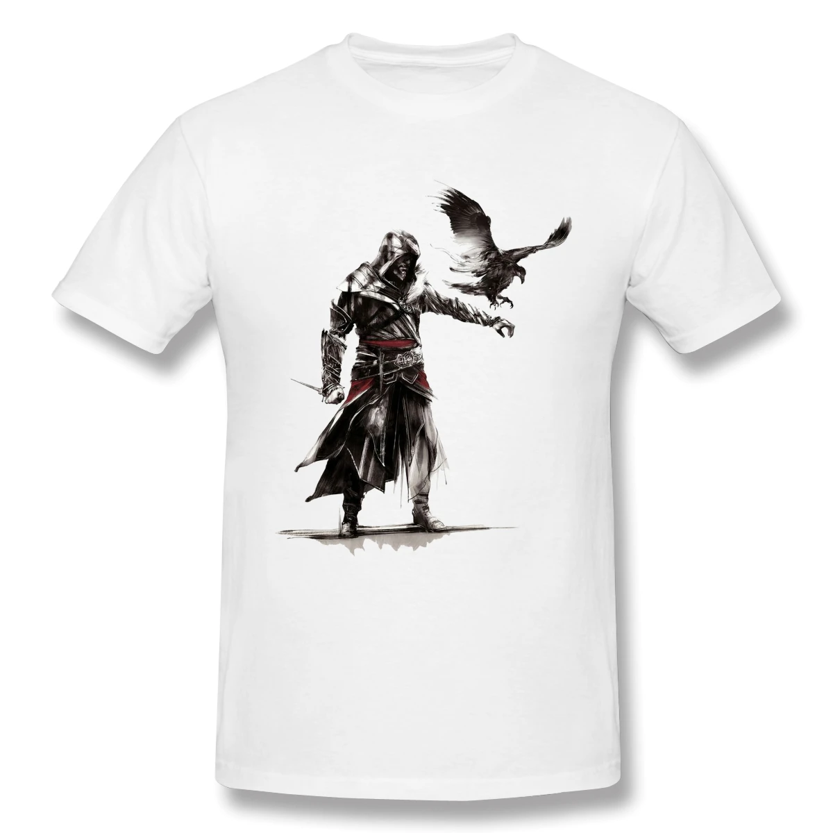 Мужские футболки assassins creed Забавные топы с татуировкой в горошек из чистого