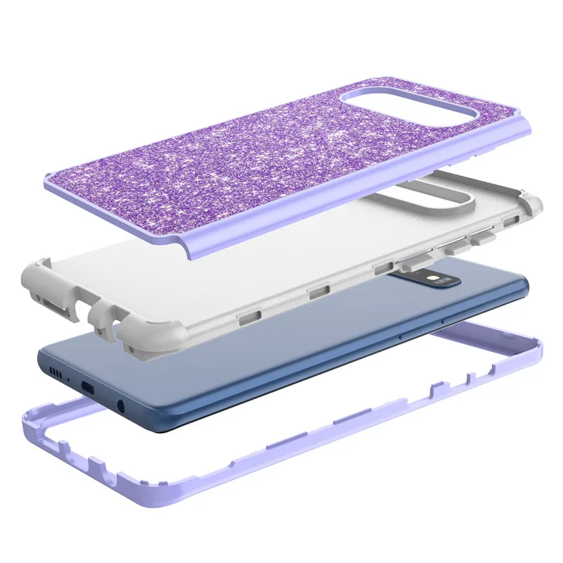 Samsung s9 s10 Plus note9 J3 J7 Блестящий передний и задний 360 Защитный чехол для телефона