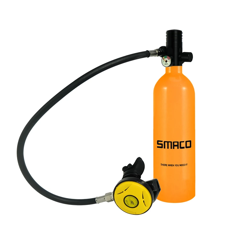 Life orange NEW SMACO Diving Equipment S400plus Underwater Respirator 1L Diving Oxygen Bottle Swimming Equipment - Цвет: Life orange