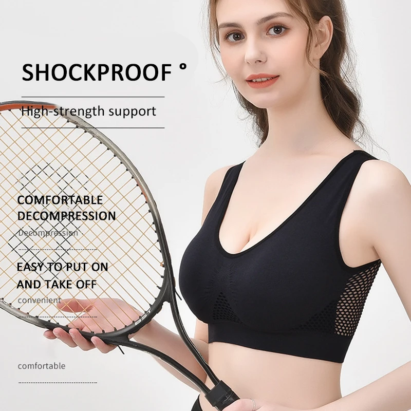 Женский дышащий спортивный бюстгальтер для спортзала бега фитнеса йоги