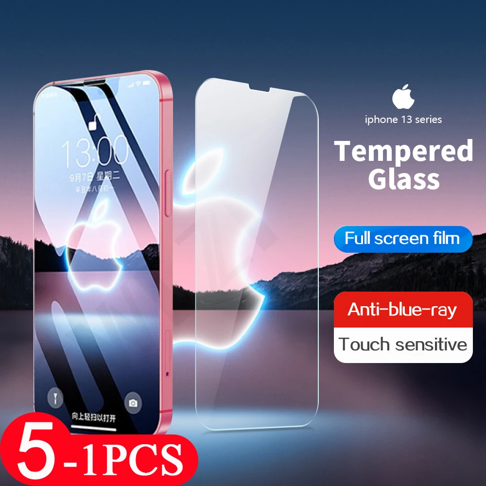 

5/3/1 шт. для iphone 13 Mini Pro Max закаленное стекло iphone 12 11 X XS XR SE 8 7 6 6s Plus Защитная пленка для экрана телефона