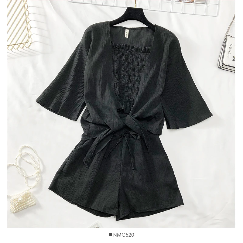 Женский костюм-тройка Heliar элегантный костюм свободного покроя из блузки и шорт