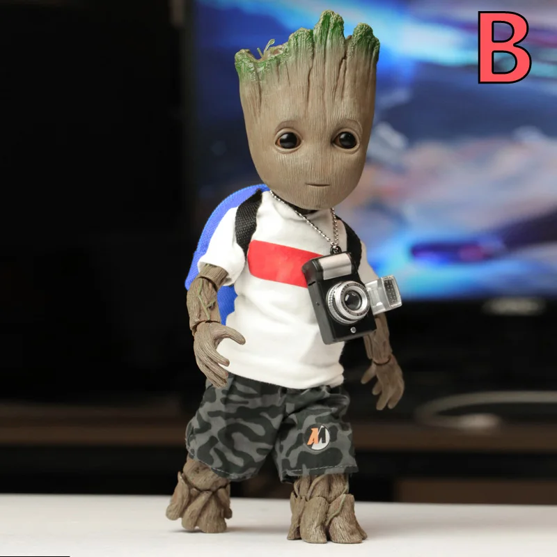 B Groot прекрасный стражи Галактики дерево игрушечный человечек Мстители фигурка супер-героя кукла 1/1 подарок для мальчика - Цвет: B