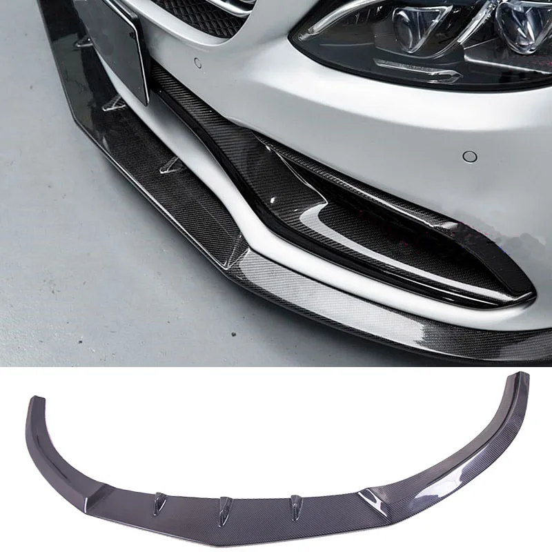 

P Style Carbon fiber Front Lip Spoiler 2 Door Model Fit For Benz W205 C63 Coupe