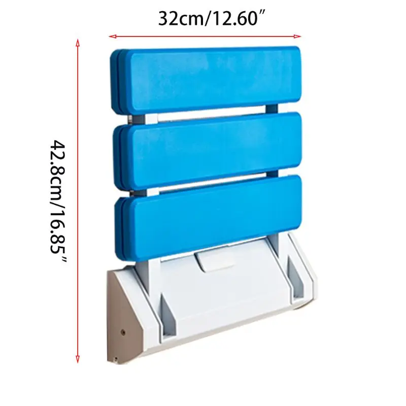 

Folding Chair Bathroom Stool Wall Mounted Shower Seats Toilet Relaxing Bench D08F