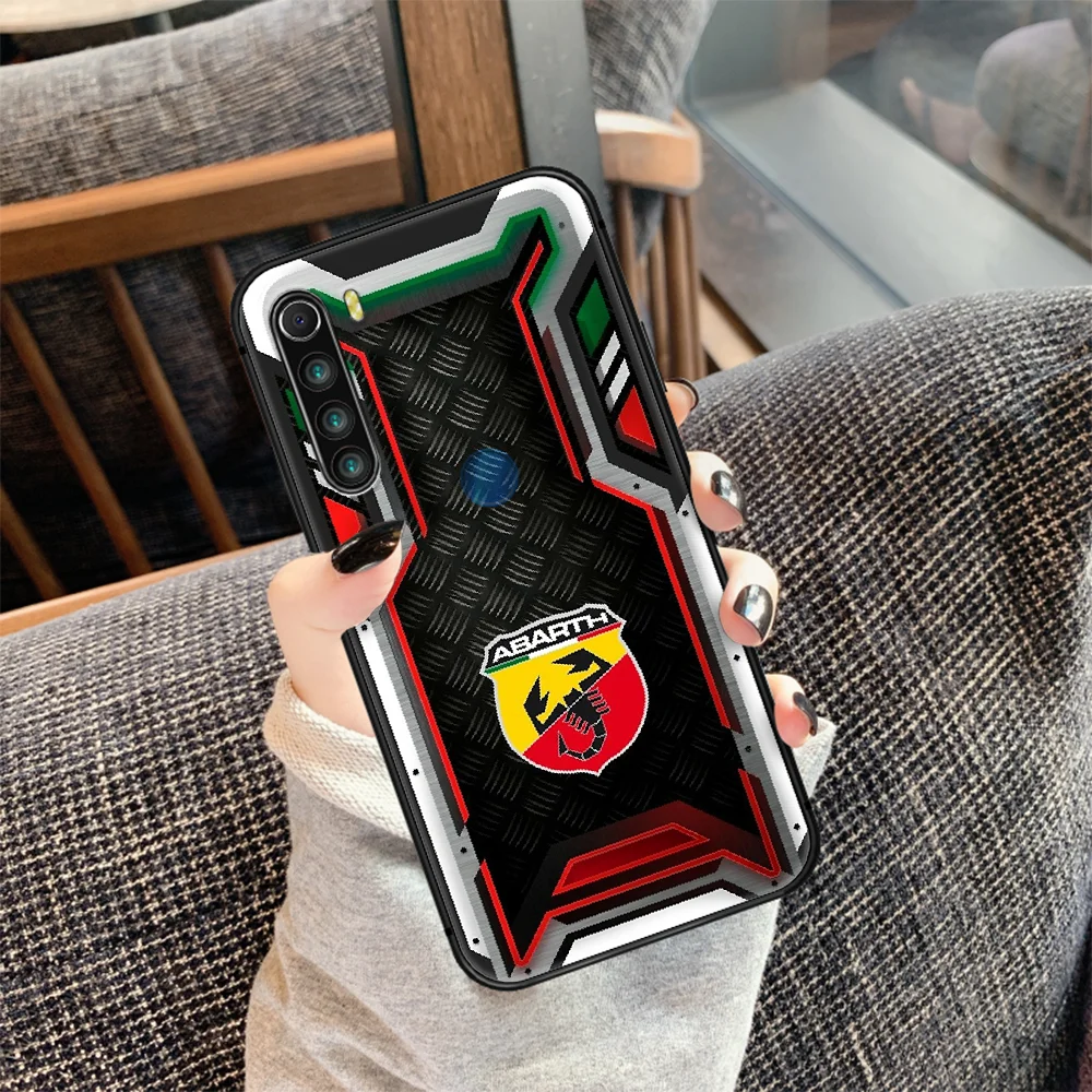 

ABARTH Sport Car Luxury Phone Case Cover Hull For XIAOMI Redmi 7 7a 8 8a 9 9a NOTE 6 7 8 8t 9 9s Pro Max 4X black Coque Tpu
