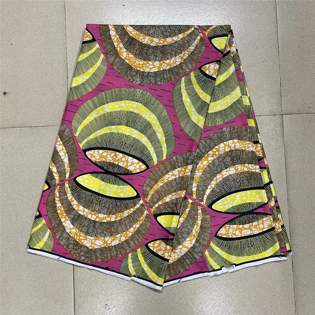 

2021 New Design African Fabric Wax Print Ankara Wax High Quality Pagne Real Wax 100%Cotton 6yards African Ankara Wax Fabric