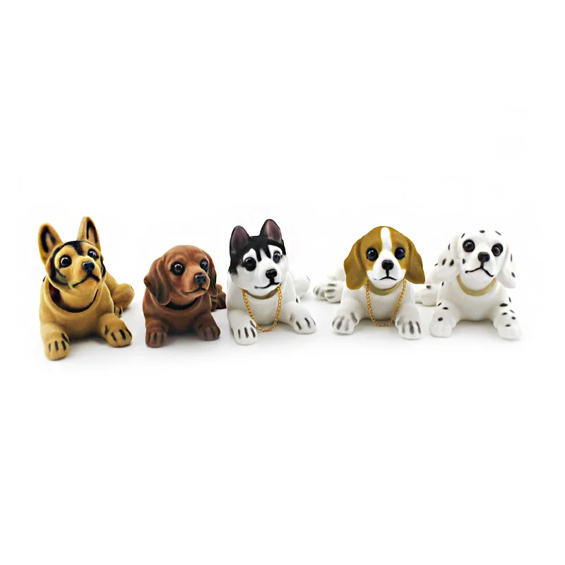 

Cute Creative Gift Tabletop Ornament Car Doll Husky Beagle St Bernard Shepherd Shake Head Dog Decoration Car Interior Decoration