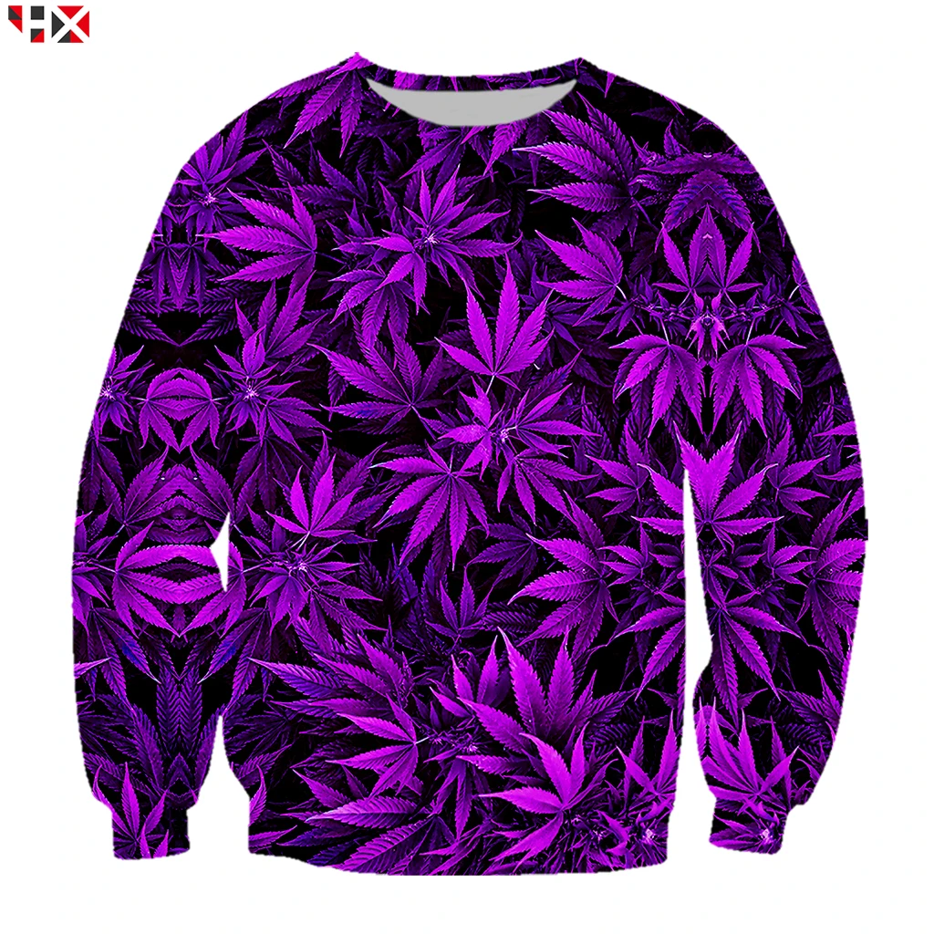 Толстовка Мужская/Женская/мужская с 3D-принтом листьев растений | Мужская одежда