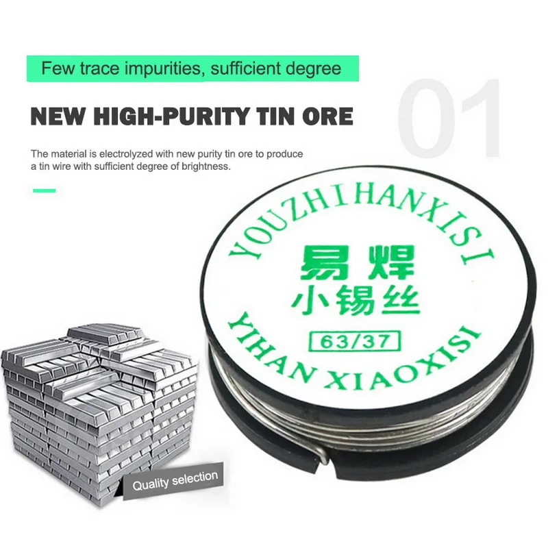 

0.8mm Soldering Tin Wire Tin Lead Rosin Core Welding Wire Roll No-clean FLUX 2.0% Sodering Welding Repair Tools For Electrical