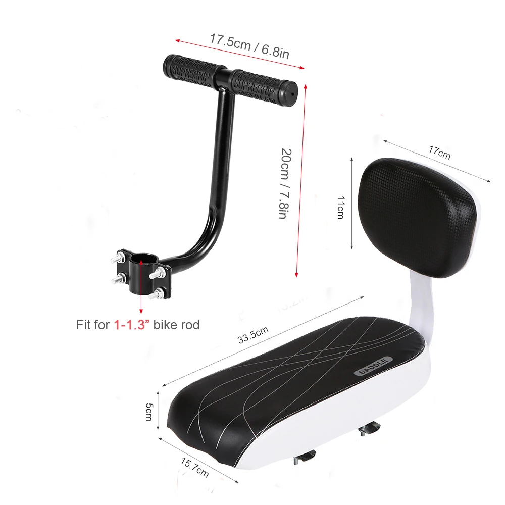 Handle White Saddle 3 шт./компл. велосипед седло ребенка на заднем сиденье для велосипеда защитное заднее сиденье с ручкой подлокотник подставка для ног, педаль велосипеда младенца заднем сиденье Седло - Цвет: Handle White Saddle